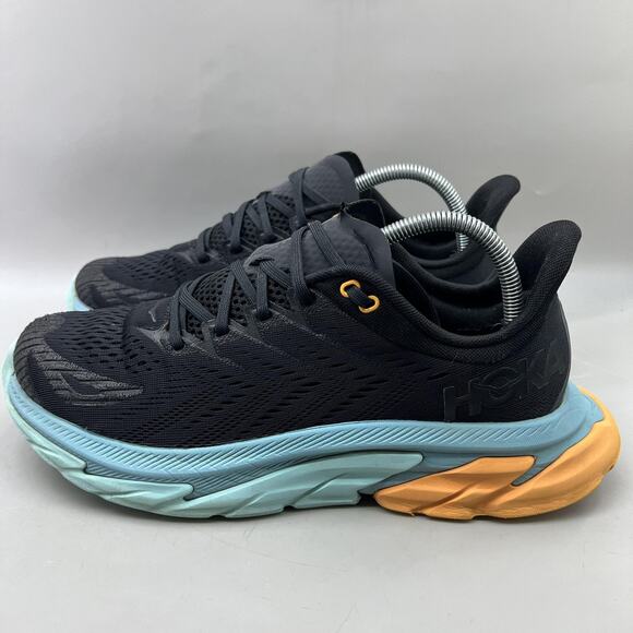 Hoka One One Clifton Edge Running Shoes Men Size 9 Black Blue Comfort Sneakers main image 8